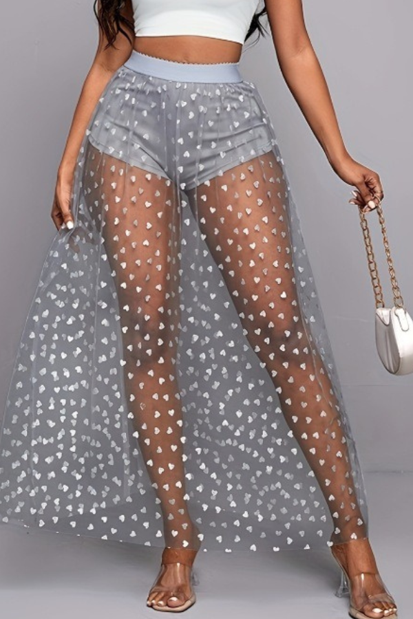 Lace Sheer Maxi Skirt
