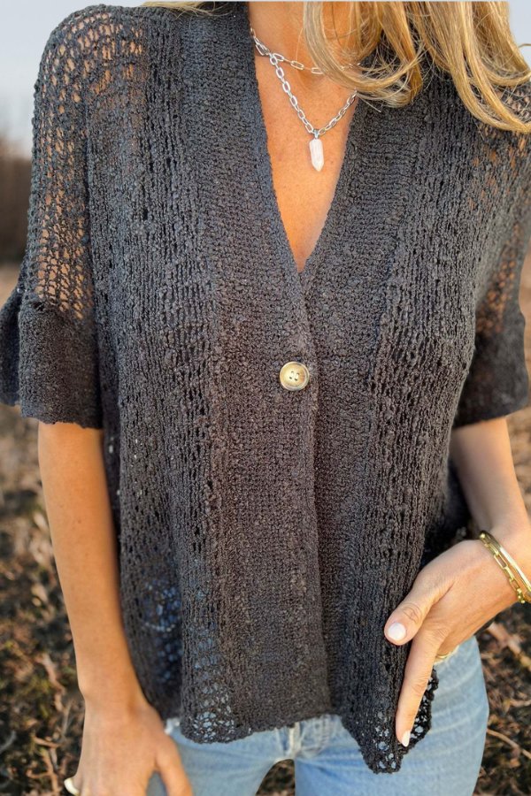 Lightweight Hollow Out Crochet Cardigan