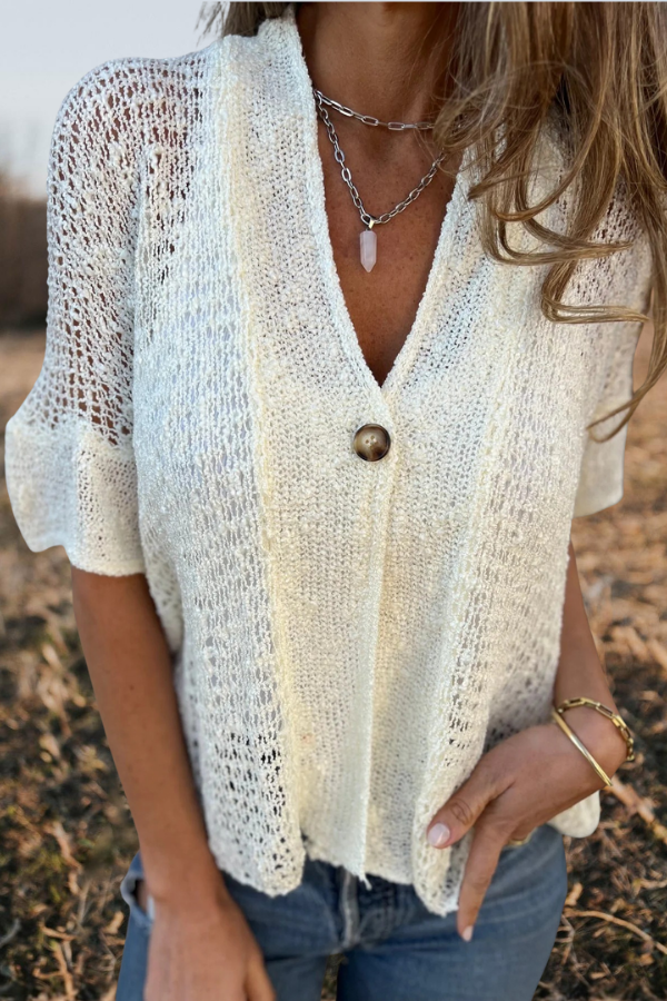 Lightweight Hollow Out Crochet Cardigan