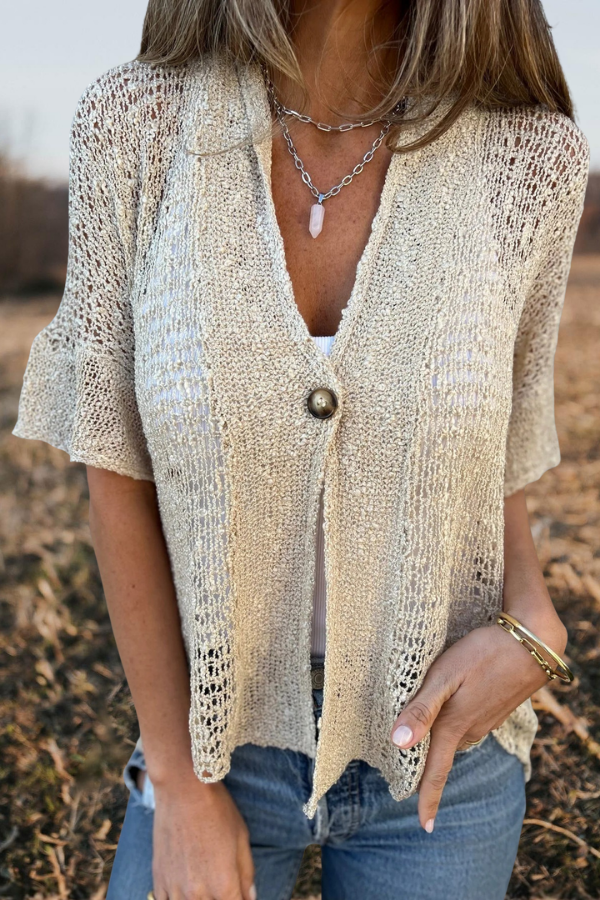 Lightweight Hollow Out Crochet Cardigan