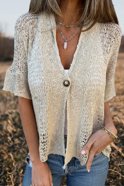 Lightweight Hollow Out Crochet Cardigan
