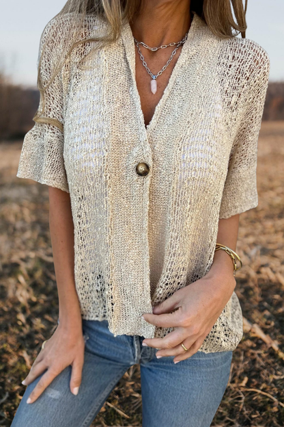 Lightweight Hollow Out Crochet Cardigan