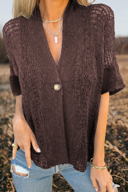Lightweight Hollow Out Crochet Cardigan