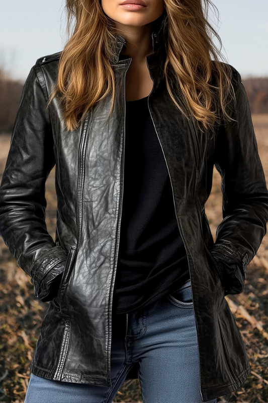 Western Leather Black Jacket