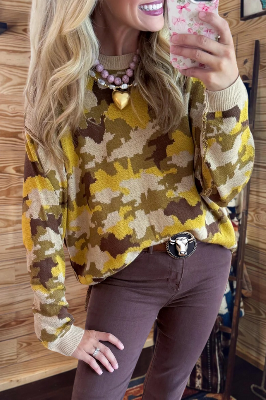 Camouflage Knit Sweater