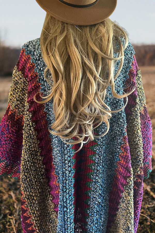 Colorful Knit Kimono Cardigan