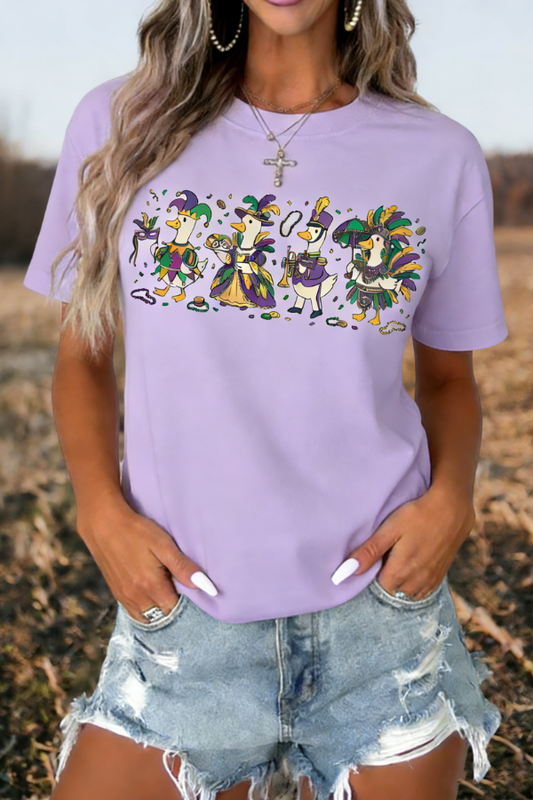 Mardi Gras Duck Costume Graphic Tee