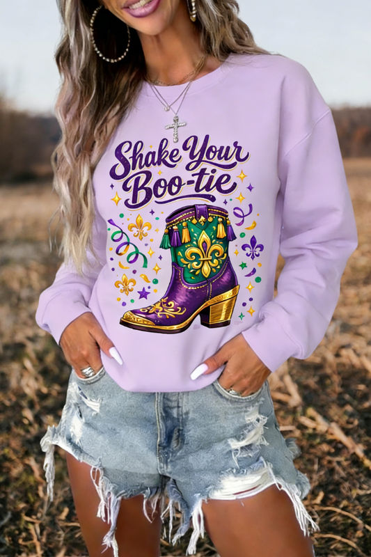Mardi Gras Boot Graphic Sweatshirt