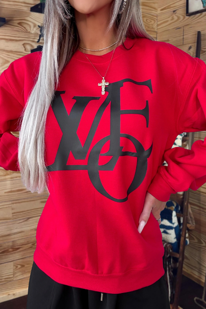 Oversized LOVE Graphic Sweatshirt