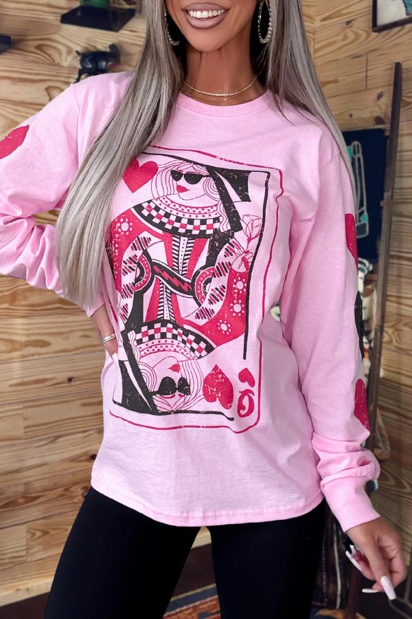 Queen Of Hearts Graphic Sweatshirt