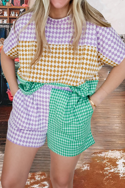 Mardi Gras Plaid T-Shirt