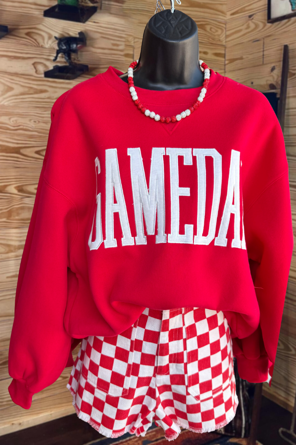 Oversized "GAMEDAY" Graphic Sweatshirt