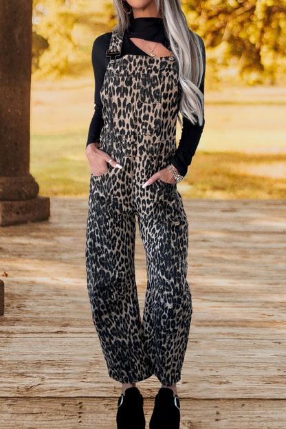 Wild Curve Barrel Leg Overalls