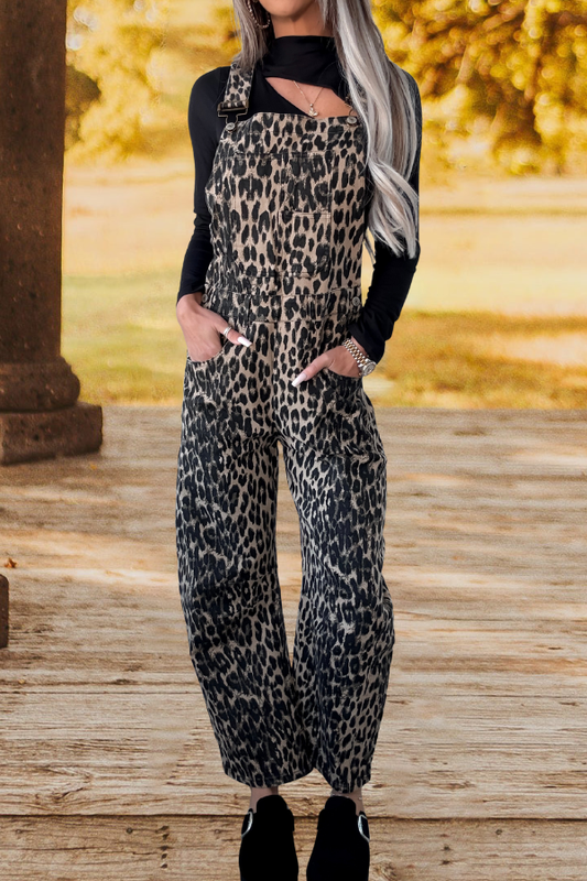 Wild Curve Barrel Leg Overalls