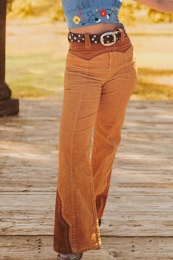 Cinnamon Girl Golden Cord Pants