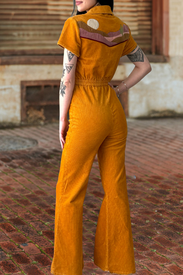 Cinnamon Girl Desert Patchwork Jumpsuit