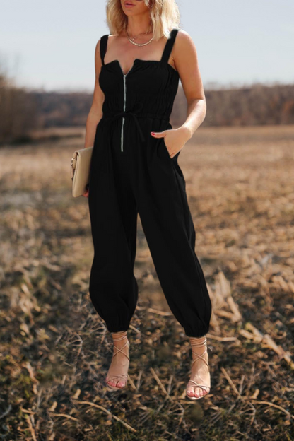 Cargo Overall Wide Leg  Jumpsuit