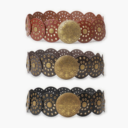 Vintage Round Cutout Waistband