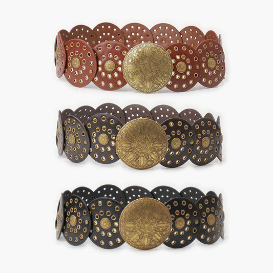 Vintage Round Cutout Waistband