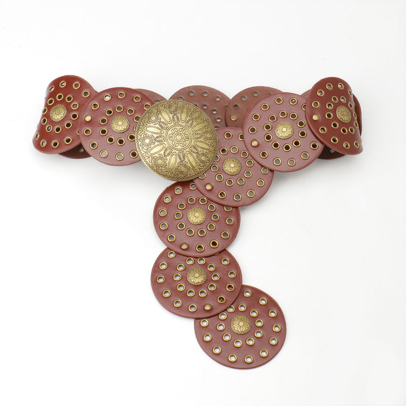 Vintage Round Cutout Waistband