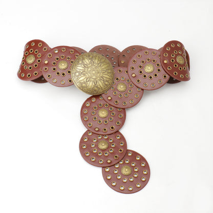 Vintage Round Cutout Waistband