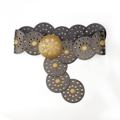 Vintage Round Cutout Waistband